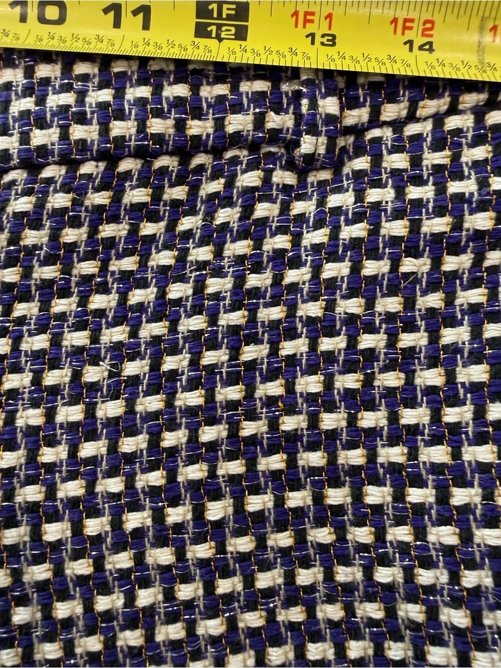 J. Crew Tweed Café Capri Pants in Purple, Black & Ivory with Metallic Threads